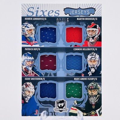 Patrick Roy & Martin Brodeur Sixes /15   2023-24 THE CUP Game-Used Jerseys