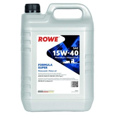 Motorenöl ROWE HIGHTEC FORMULA SUPER 15W-40 5 Liter für MB 228.1 MAN 271 API SG