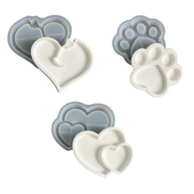 Reusable Silicone Heart/Cats Paw Mold for Create Beautiful Handcrafted Trays