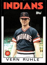 Vern Ruhle 1986 Topps #768 Cleveland Indians MLB READ FREE SHIPPING AutographDen