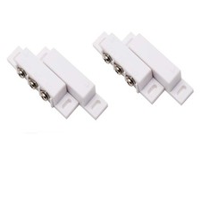 bnafes 2Sets Magnetic Reed Switch Normally Open Closed NC NO Door Alarm White