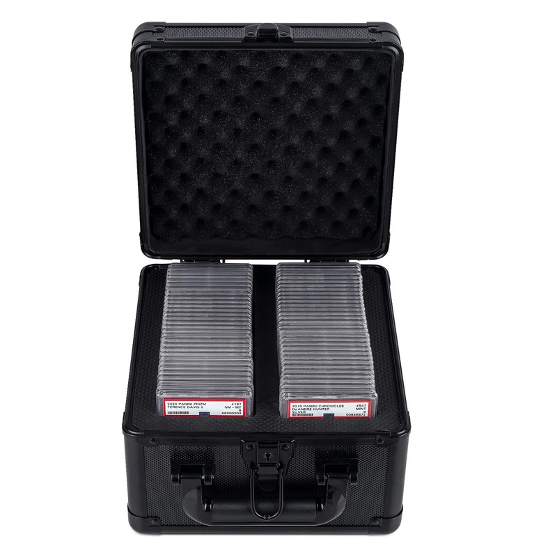 KAGSWAMO Graded Card Storage Box, Holds 60+ PSA Slab Card Case for Graded Car...