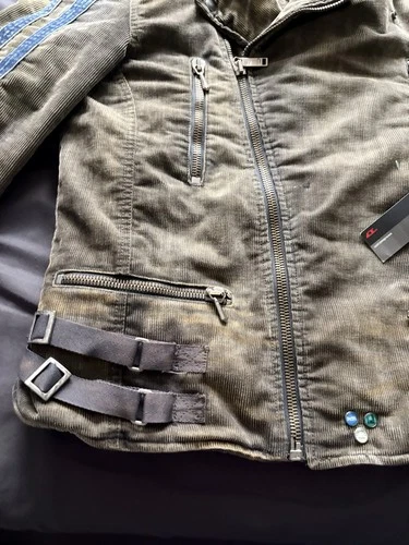 Diesel devil may cry very rare collab biker Jacket Full Zip Green Size M image 8