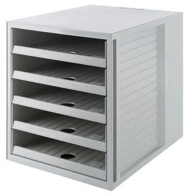 HAN Schubladenbox KARMA 5 offene Schübe Gehäuse: grau