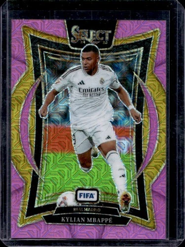 2024-25 Panini Select FIFA Kylian Mbappe Terrace Pink Mojo #/299 Real Madrid