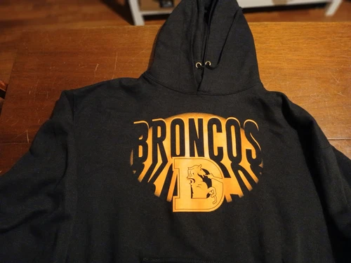 VETEMENTS Felpa con cappuccio Denver Broncos abbigliamento cibo spazzatura (grande)