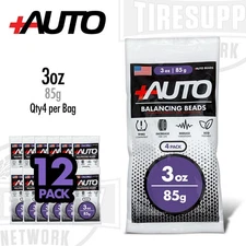 +AUTO 3oz Tire Balancing Beads, Drop-In Bag w/ Valve Cap & Valve Core, 12 PACK