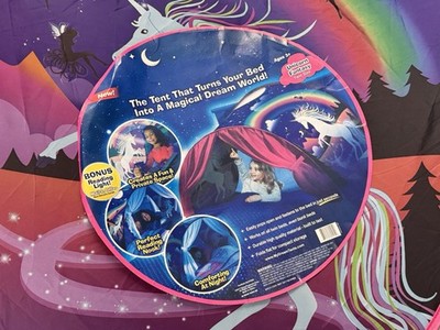 Ontel Einhorn Fantasy Twin Size Traumzelt Überdachung Pop Up Faltbar Spielhaus