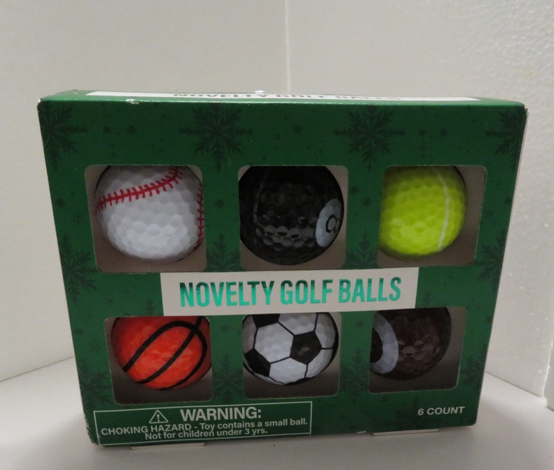 Festive Voice Novelty Golf Balls Set of Six- Sports Themed