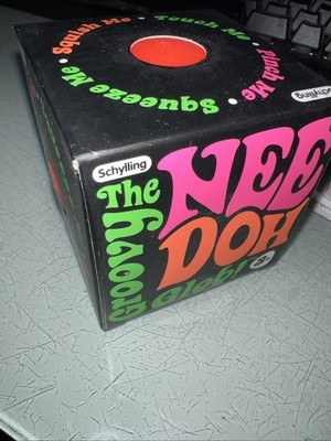 New Nee Doh The Groovy Glob Fidget Toy Stress Relief Squishy NeeDoh Ball Orange