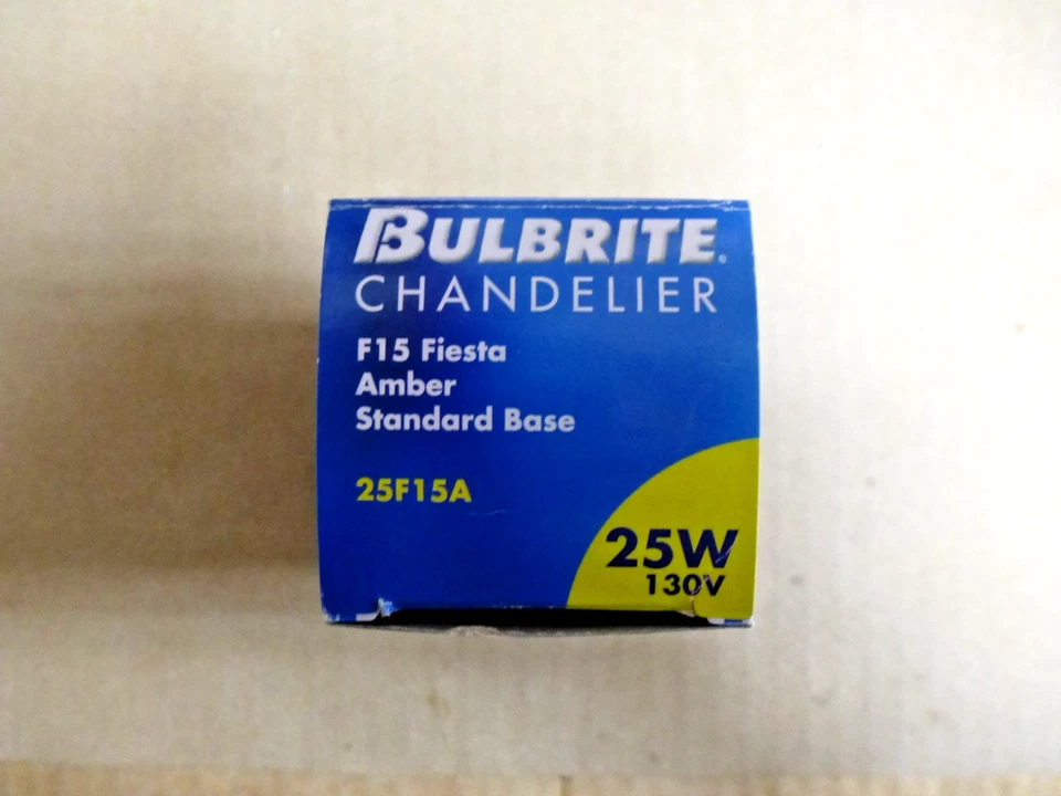 2 Pack 25 Watt F15 Fiesta Amber Light Bulbs by Bulbrite Decorative Chandeliers - Image 3 of 4