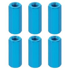 M3 Hex Nuts 6pcs M3 Threaded Spacers Aluminum 18mm L Female Metal Spacer Blue