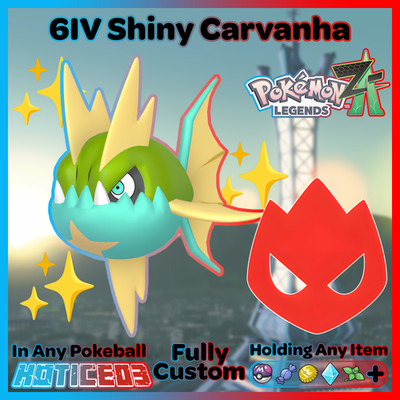   Shiny Alpha Carvanha 6IV + EVs   Pokemon Legends ZA   Fast  