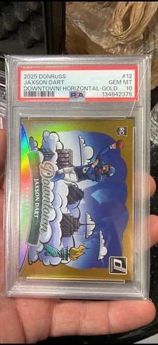 Jaxson Dart [Gold] #12 2025 Panini Donruss Downtown Horizontal card