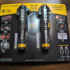 KC Defy Limits Auto Light with Emergency Tool 1000 Lumens Rechargeable 2 Pack