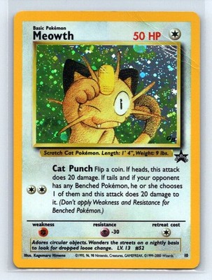 ポケモンカードゲーム Meowth 10 Wizards Black Star Promo Holo Meowth Black Star Promo Holo #10 English Pokemon Card - CREASE | eBay