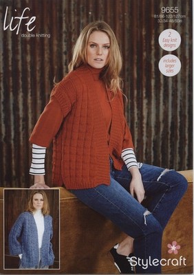 Original Stylecraft Life DK Strickanleitung 9655 - Damen Jacke & Weste