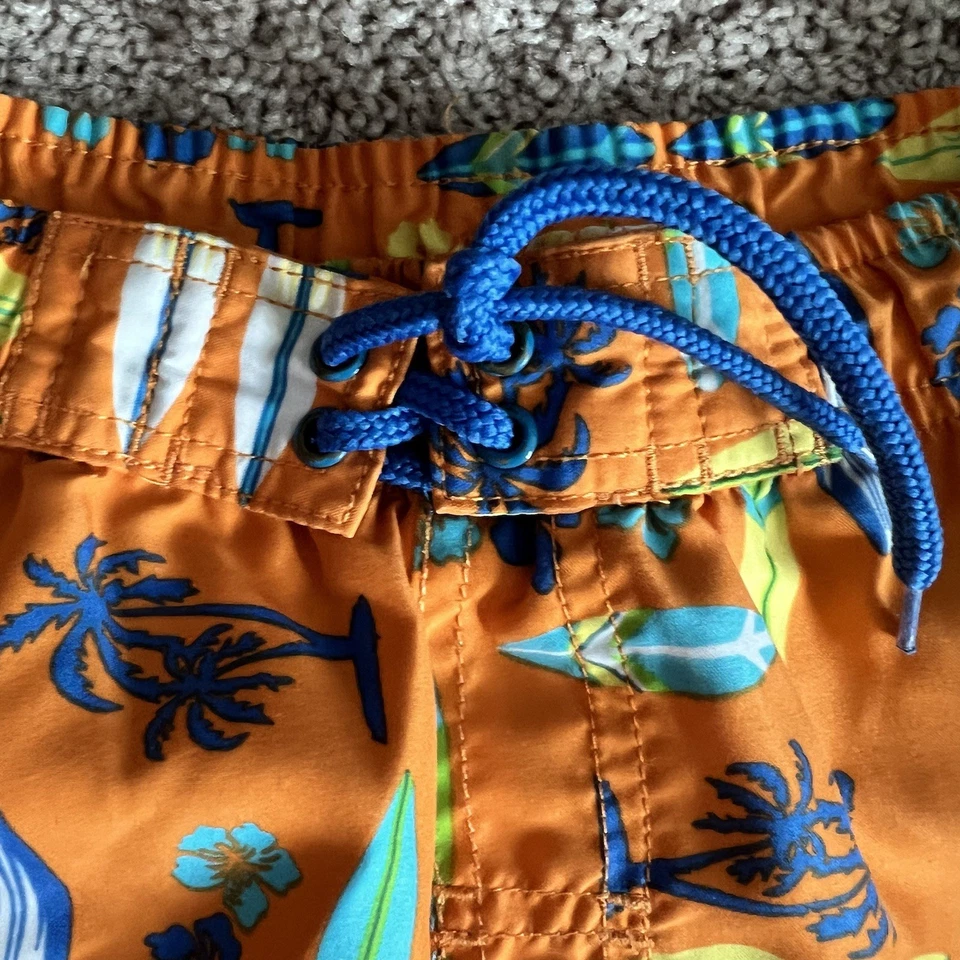 J. Caqui Niños Bañador Naranja Surf Tabla Cordón Bolsillos Playa Estampado 6 Foto 3 de 4