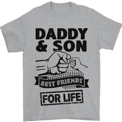 Daddy & Son Beste Freunde Vatertag Herren T-Shirt 100% Baumwolle