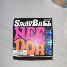 Schylling NeeDoh Snowball Crunch Groovy Glob Squeeze Toy White/Blue 25301YP