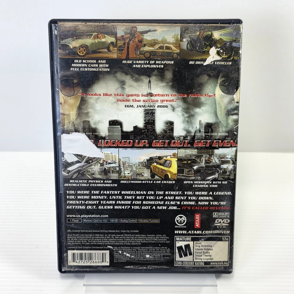 Driver Parallel Lines PS2 (Sony PlayStation 2, 2006) No Manual (READ) - Image 2 of 4