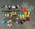 Huge Lot Of Vintage Fisher Price Little People 67 Pcs Some Wooden Figures
