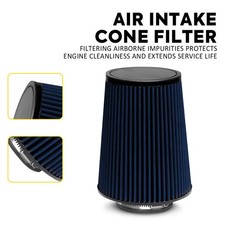 4 Blue Long Truck Performance Flow High Intake Cold Air Cone Dry Filter Truck