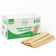 Wooden Tongue Depressors, 6 Inches, Non-Sterile, 500 Count, Birchwood