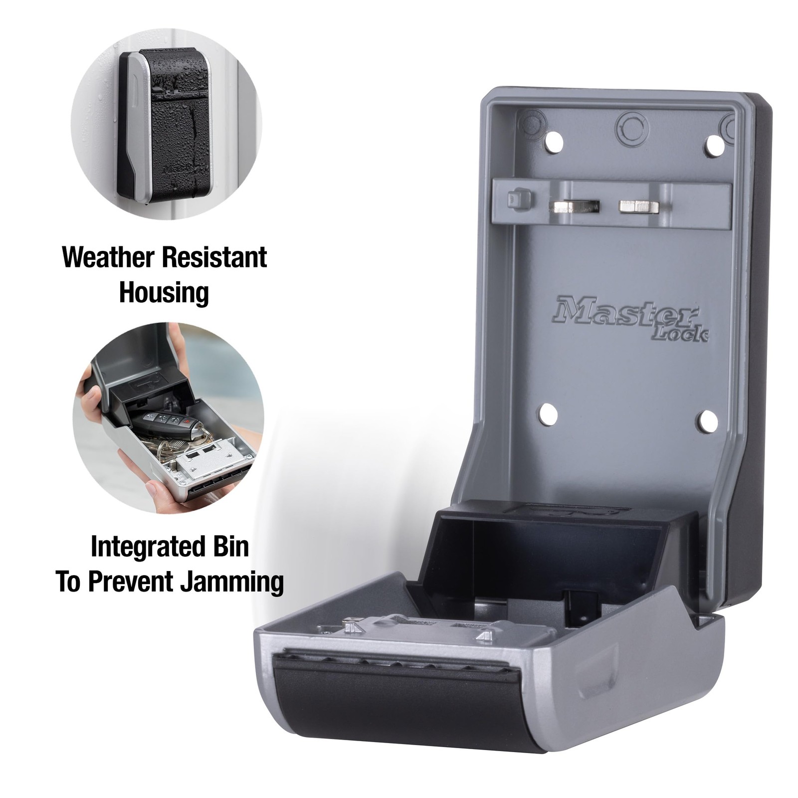 Combination Lock Key Board Master Lock 5481EC High Capacity Key Lockbox, Combination Dial, Wall ...