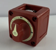 Blue Sea Systems 6010 m-Series Mini Dual Circuit Battery Switch Red 300A miniatura 4