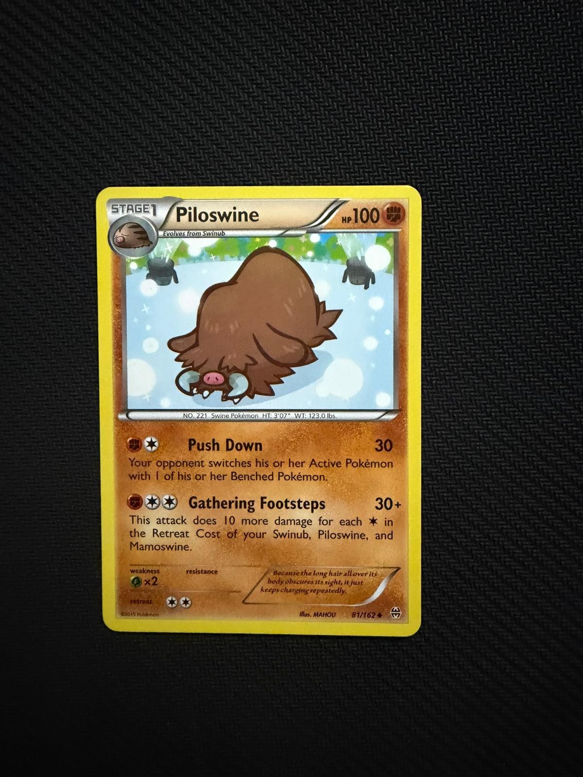 Piloswine 81/162 Uncommon BREAKthrough Pokemon Lightly Played