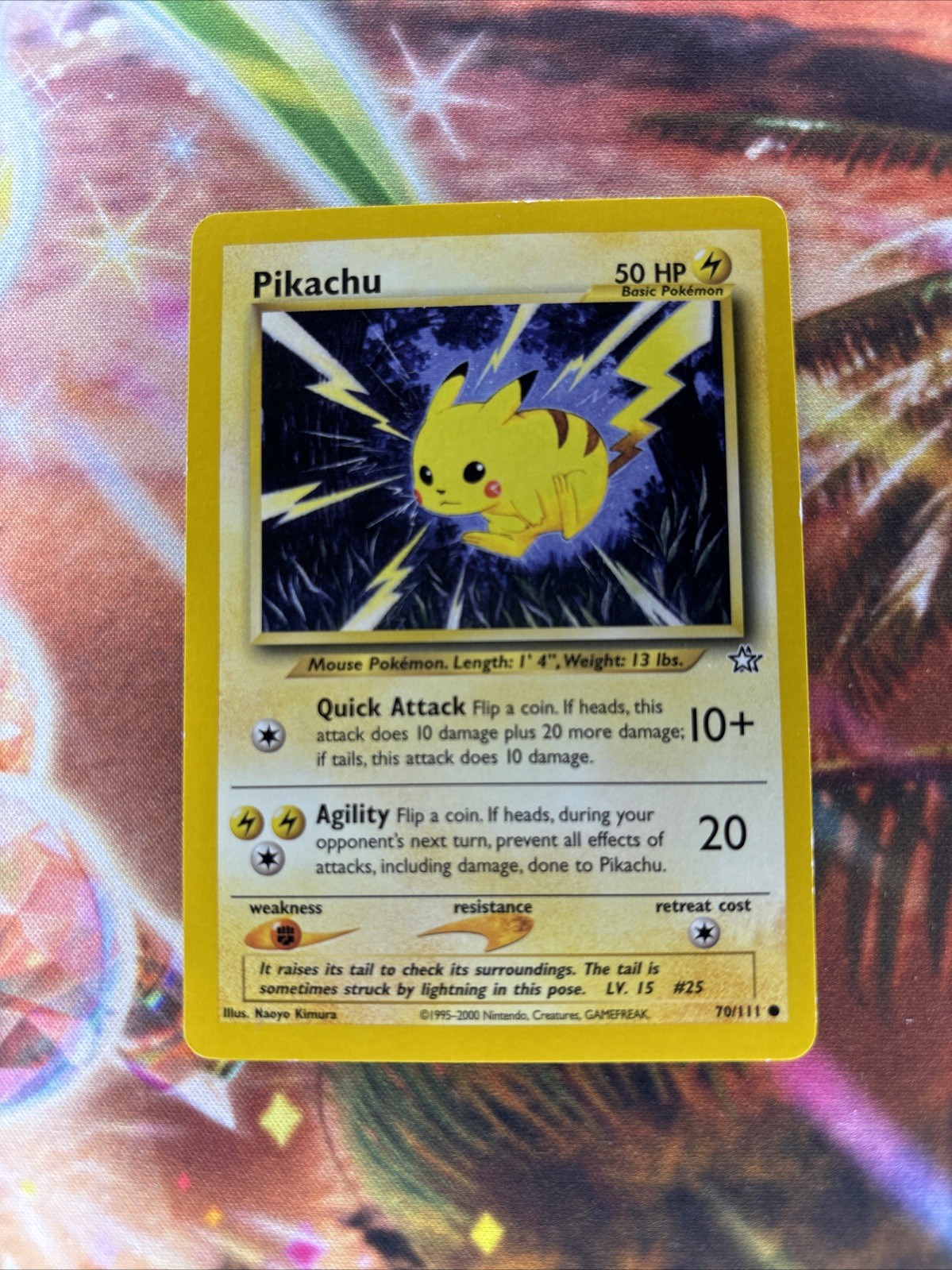 Pikachu - 70/111 - Neo Genesis - Unlimited - Pokemon Card - MP/LP