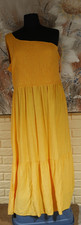 NWT SHARP NINE WEST LIQUID GOLD ONE SHOULDER SZ 3X SMOCKED UPPER MAXI DRESS
