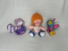 Vintage Smooshees Fisher Price 1987 Lot Girl Cat Bird