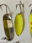 Lot of 7 Vintage Metal Fishing Spoons Hammered & Chrome – Pike/Walleye/Salmon — photo 5