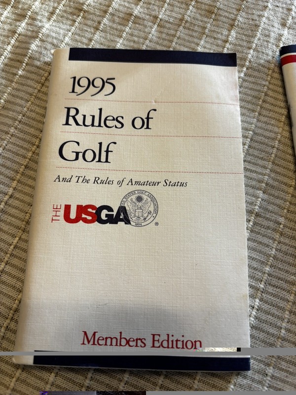 1995 USGA Rules Of Golf Booklet