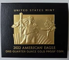 2022-W American Eagle $10 GOLD PROOF OGP & COA Coin 1/4 Oz Bullion FREE DELIVERY