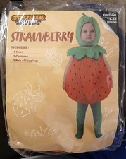 Baby Costume 12-18 Months Strawberry with Hood and Leggings Halloween Outfit