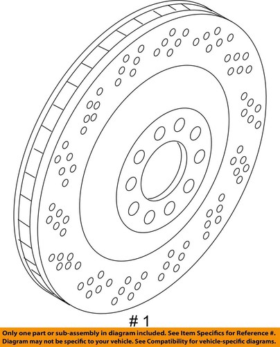 Audi R8 V10 Rear Right Passenger Brake Disc Rotor 4S0615601B 2017 - 2023 OEM - Picture 4 of 10