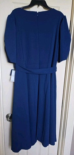 DKNY Women's Side Knot Belt Dress PD4G1848 AEGEAN (Plus Size 22W) NWT MSRP $100 - Picture 2 of 15