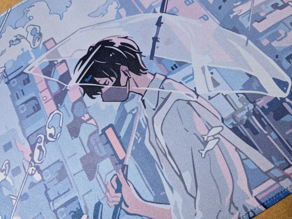 XL Gaming Mouse Pad Desk Mat 60x30cm – Pastel Anime Dream Street Fish – New B8 - Image 2 of 4