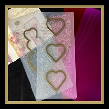 Anna Griffin VALENTINE PERFECT SLIMLINE Folders  Matte Foil Card  NEW   371