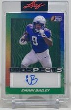 2024 Leaf Pro Set Metal Emani Bailey Prospects Lenticular Auto Green /10 TCU
