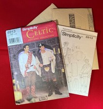 Simplicity Celtic Costume Collection 8913 size L and XL Cosplay Kilt Scottish