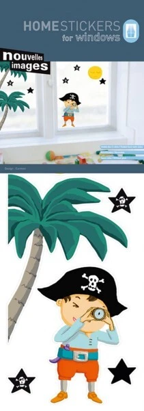 Fenstersticker Pirat Seeräuber Abenteuer Sticker Karibik Aufkleber - Bild 2 von 2