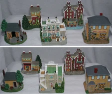 Liberty Falls Houses Set of 5 Mini Bldgs Bakery Wagon Workshop Carpet Mill Mint