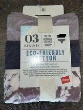 Hanes  Women's Bikini Underwear Panties 3-Pair Cotton Blend Eco Friendly  M