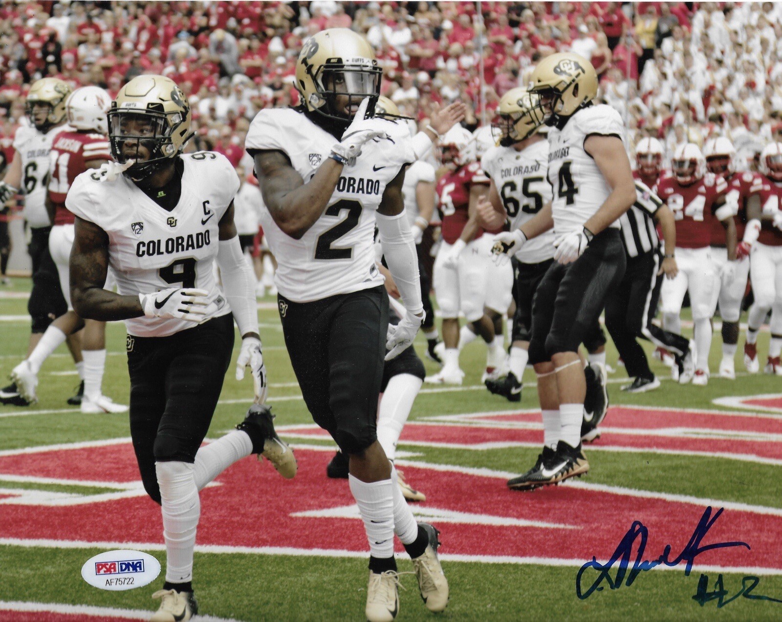 LAVISKA SHENAULT JR SIGNED AUTOGRAPHED COLORADO 8x10 PHOTO FOOTBALL PSA/DNA A 