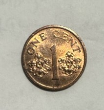 SINGAPUR 1986 • 1 CENT copper ☆ Singapore's national flower ☆ KM#49