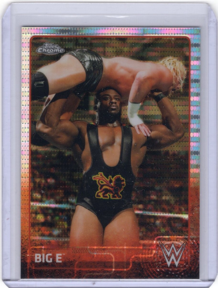 2015 Topps Chrome WWE #6 Big E Pulsar Refractor #ed 43/75